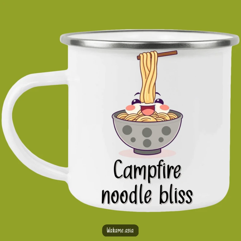 Funny Ramen Camping Mug, Noodle Slurp, Outdoor Foodie Gift