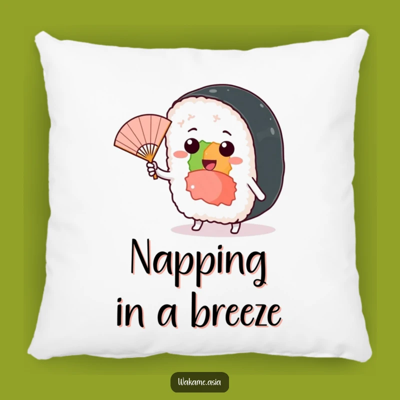 Funny Sushi Roll Pillow, Fan Breeze, Playful Comfort Gift