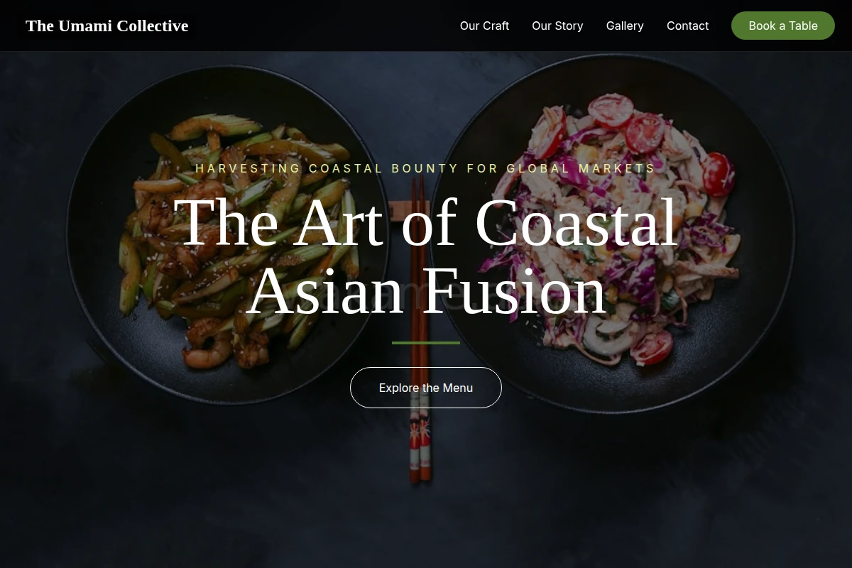 Teal Asian Fusion Food