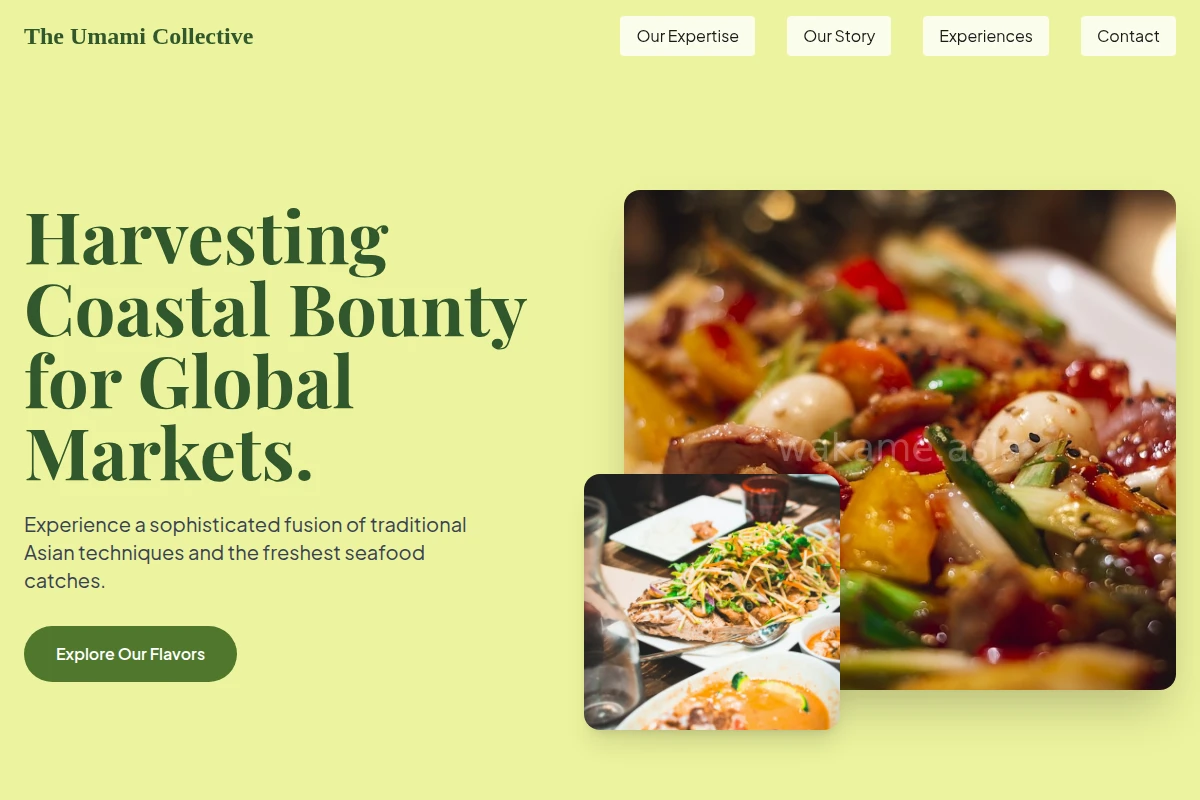 Minimal Asian Fusion Food