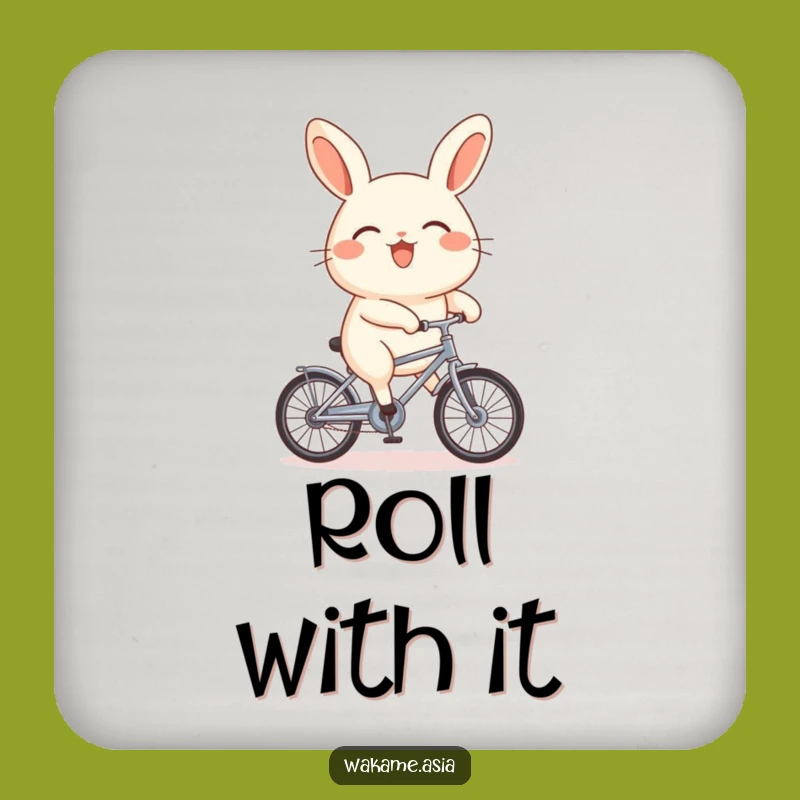 Funny Bao Bun Bicycle Drink Coaster: Protect Surfaces with Adorable Foodie Charm.