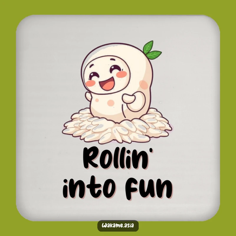 Funny Spring Roll Rice Drink Coasters: Protect Surfaces with Foodie Fun