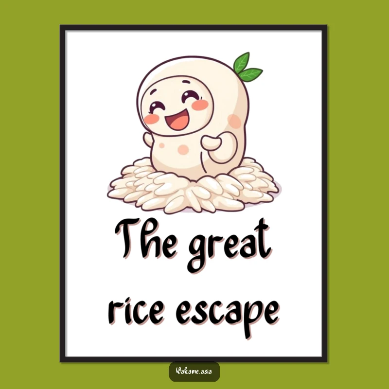 Funny Spring Roll Rice Poster: Decorate Your Space with Foodie Fun