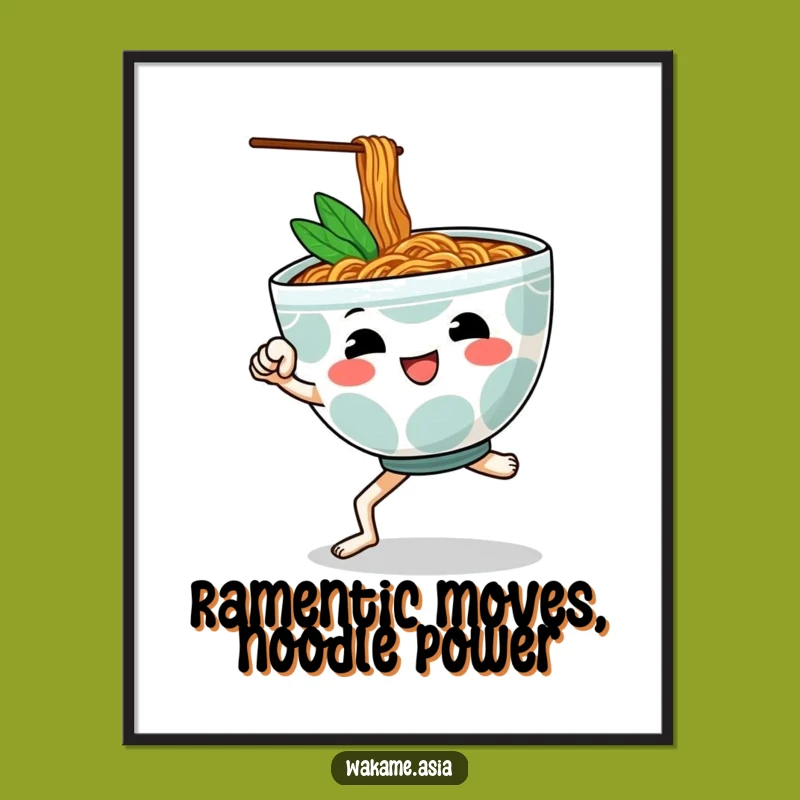 Free Printable Wall Art: Kickin' Ramen - Whimsical Foodie Decor