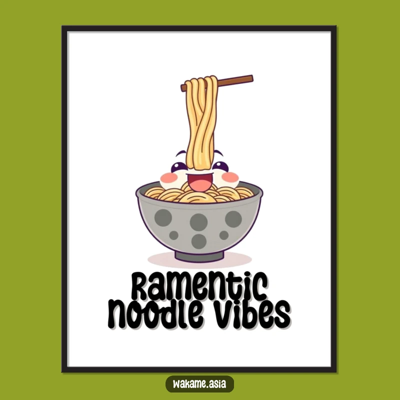 Funny Ramen Art: Free Printable Noodle Slurp for Whimsical Wall Decor