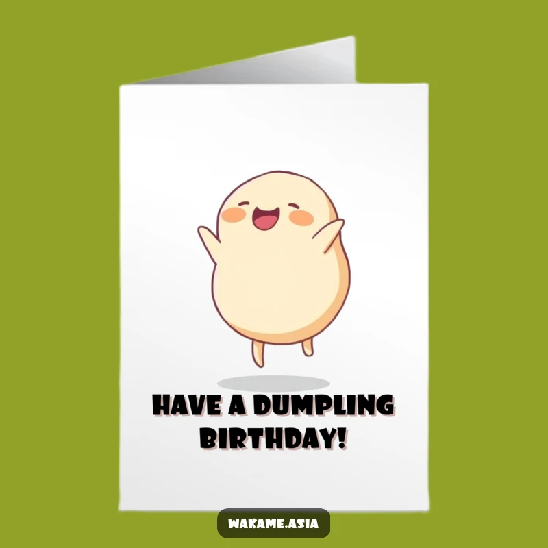 Free Printable Birthday Card: Dumpling Flip - Joyful Birthday Wishes!