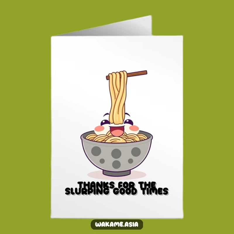 Funny Ramen Thank You Card: Free Printable Noodle Slurp for Gratitude