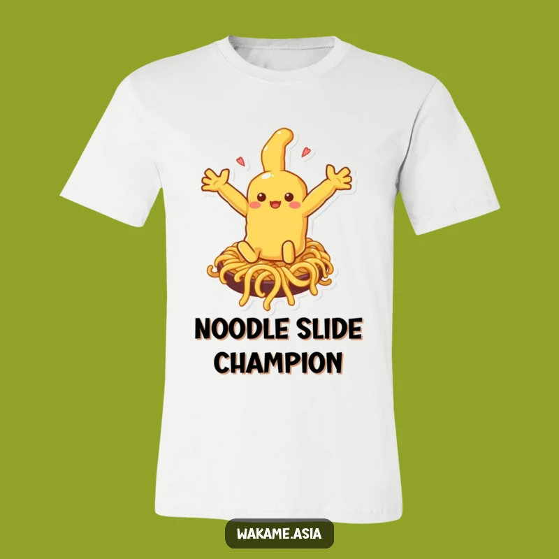 Funny Tempura Noodle Slide T-Shirt: Wearable Comedy for Food Lovers - A Great Gift!
