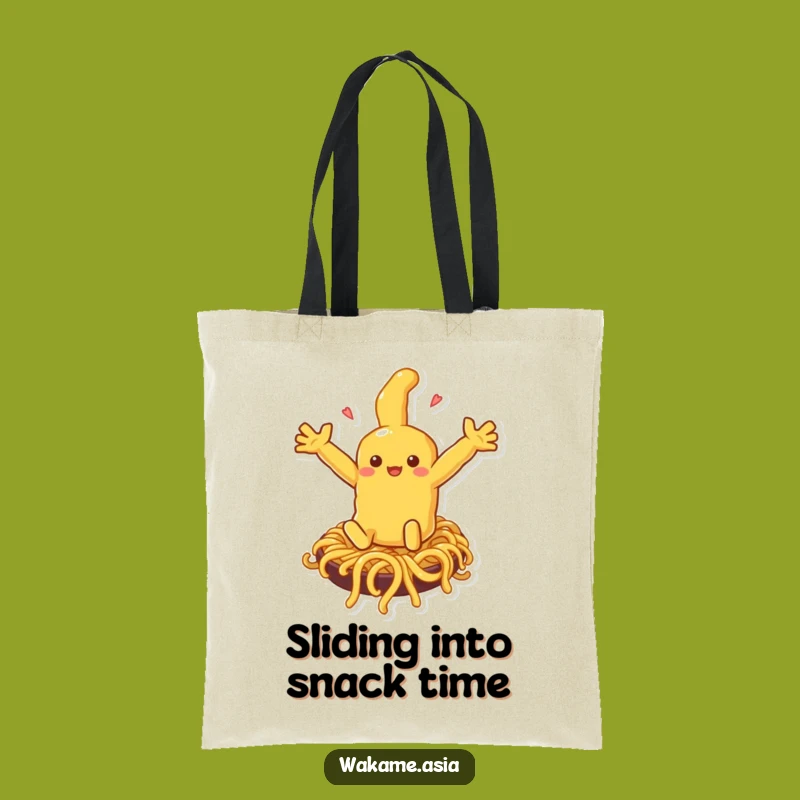 Funny Tempura Noodle Slide Tote Bag: Carry Your Laughs and Essentials in Style.